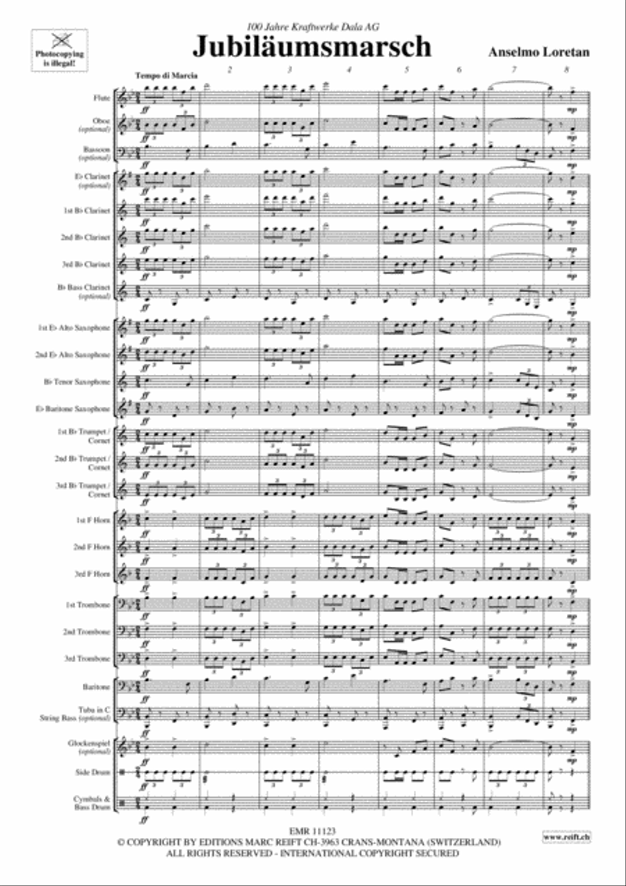 Jubilaumsmarsch Concert Band scores gallery preview page 4