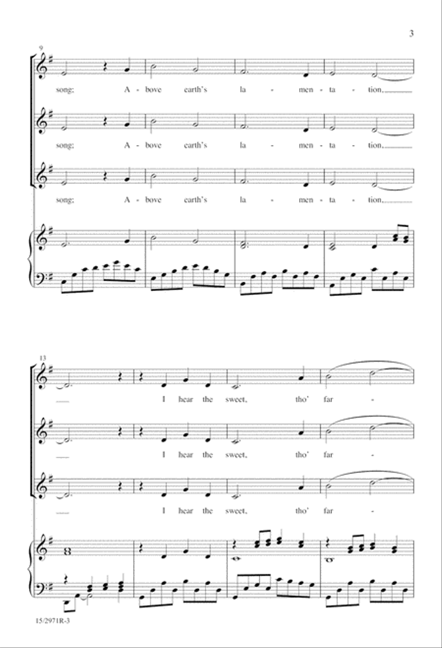 How Can I Keep From Singing? SSA scores gallery preview page 3