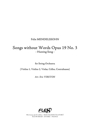 Book cover for Songs without Words Opus 19 No. 3