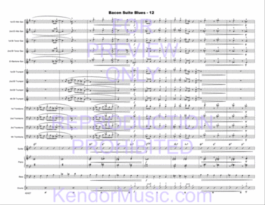 Bacon Suite Blues Jazz Ensemble scores gallery preview page 14