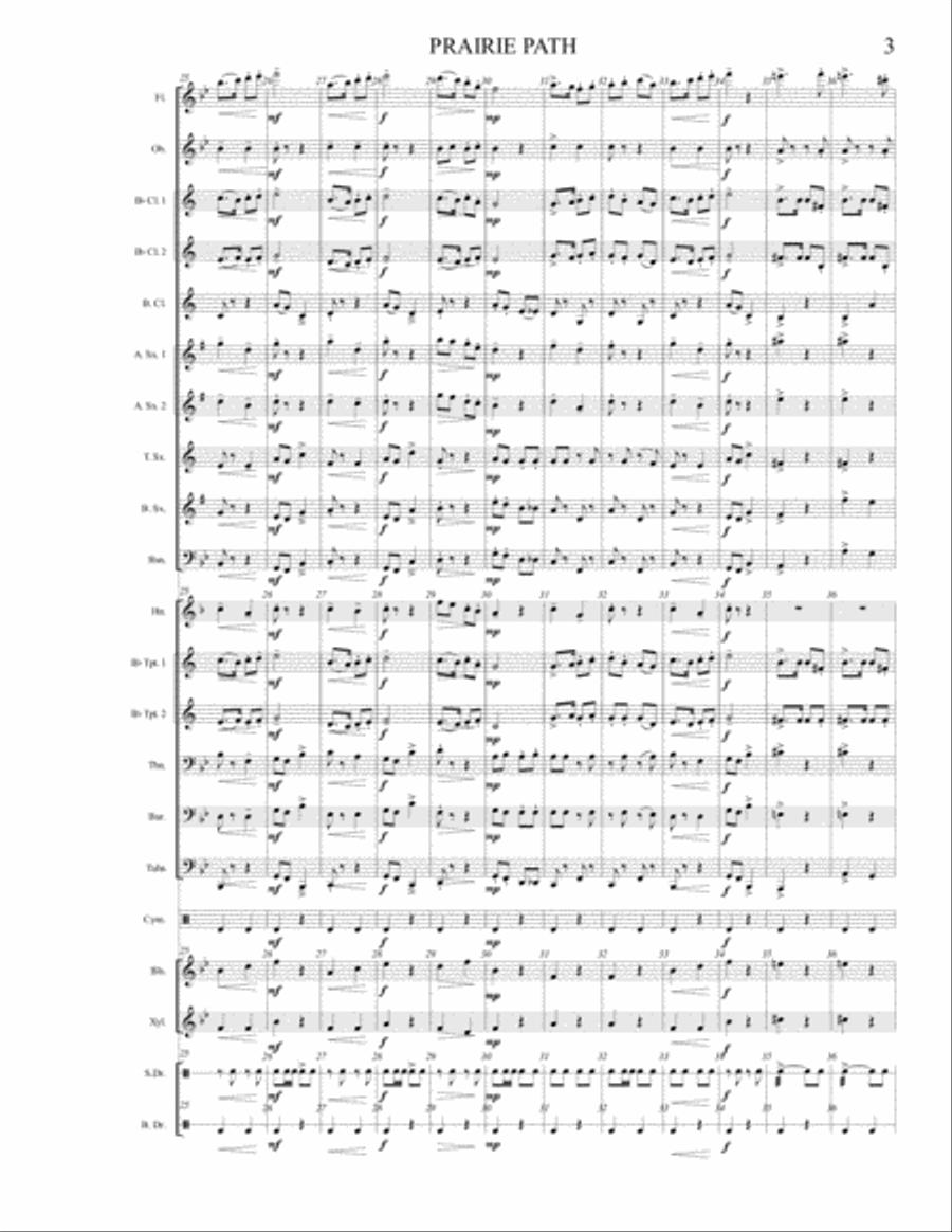 Prairie Path March Concert Band scores gallery preview page 5
