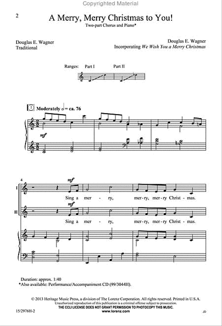 A Merry, Merry Christmas to You! 2-Part scores gallery preview page 2