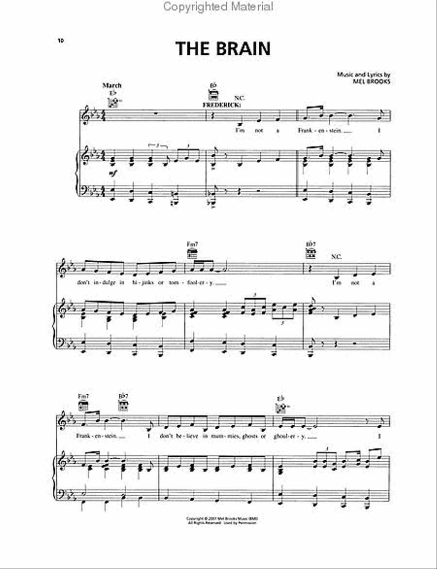 Young Frankenstein Young Frankenstein Piano, Vocal scores gallery preview page 3