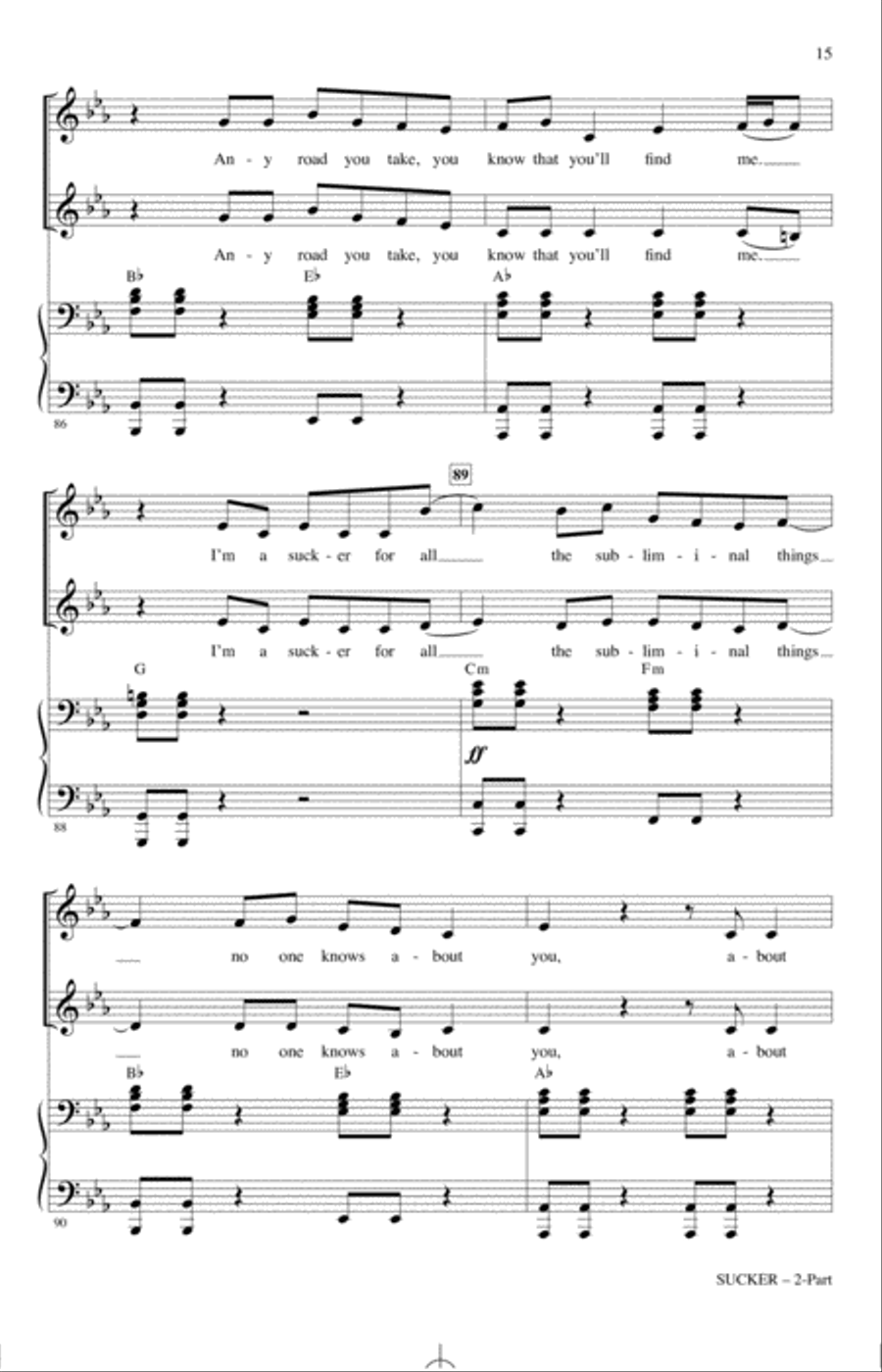 Sucker (arr. Mark Brymer) 2-Part scores gallery preview page 14