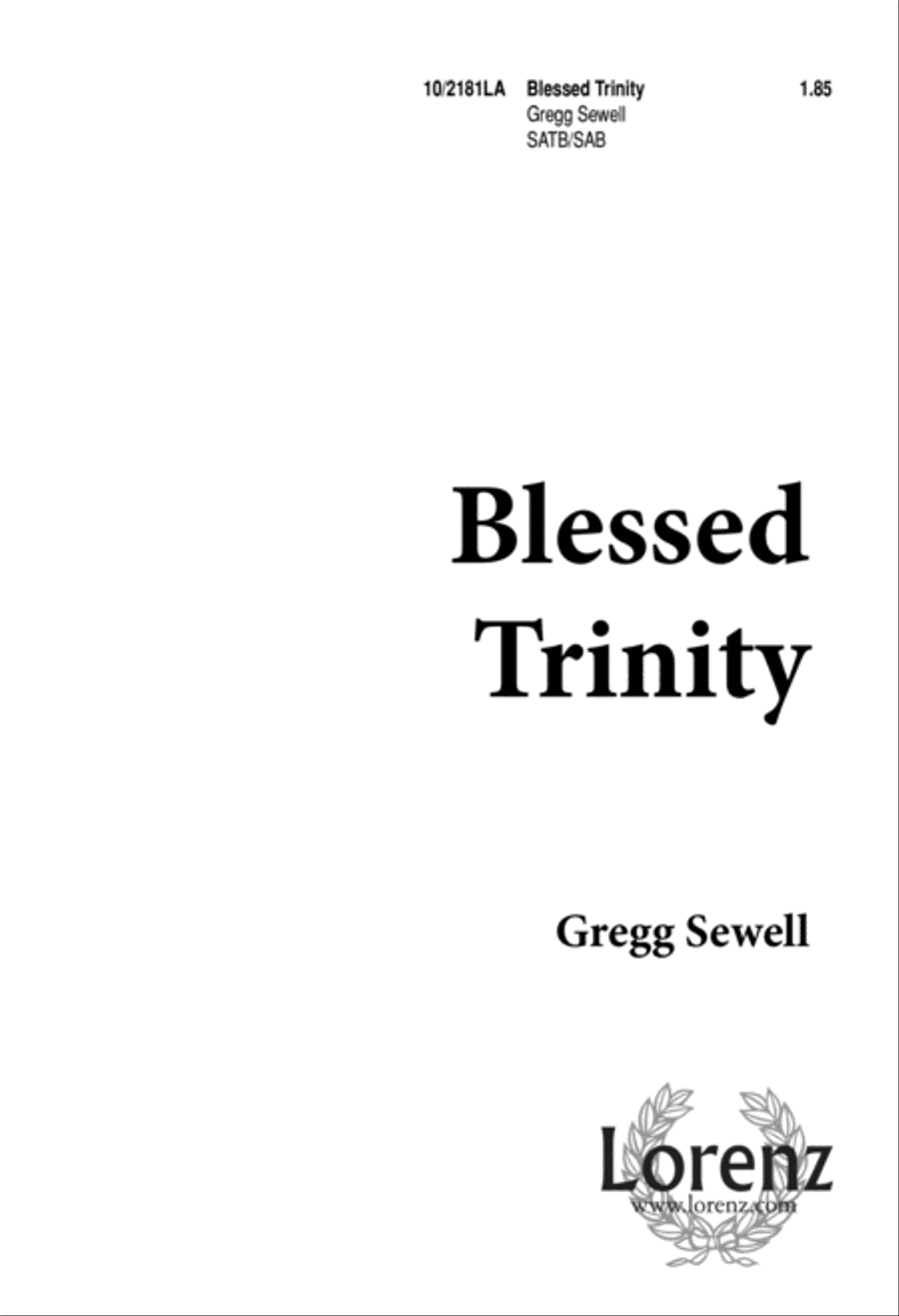 Blessed Trinity 4-Part scores gallery preview page 1