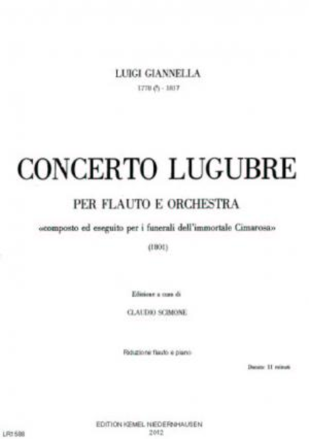 Concerto lugubre [do minore] : per flauto e orchestra, 1801 (Edizione flauto/piano)
