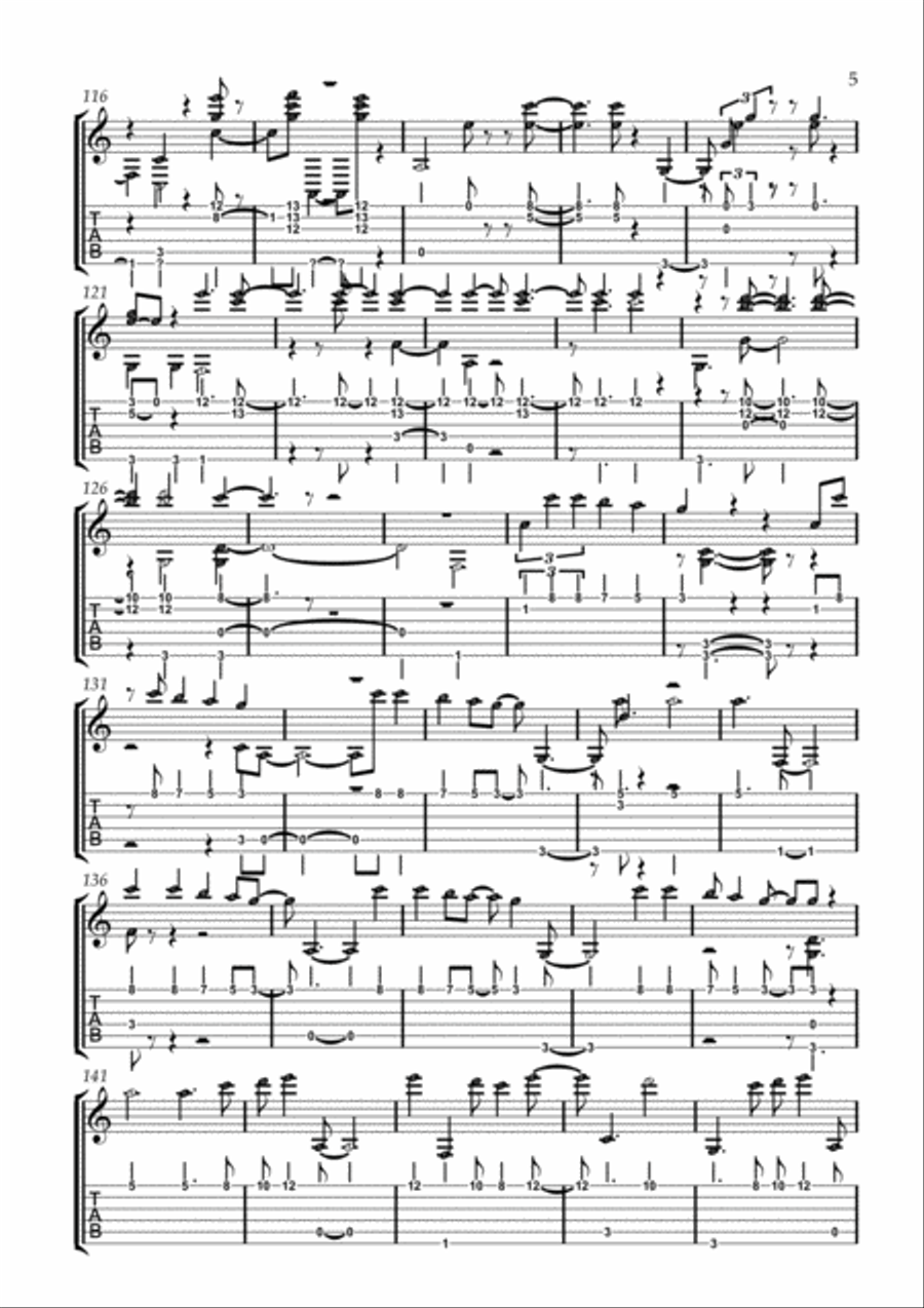 From The Inside Out From The Inside Out Guitar Tablature scores gallery preview page 5