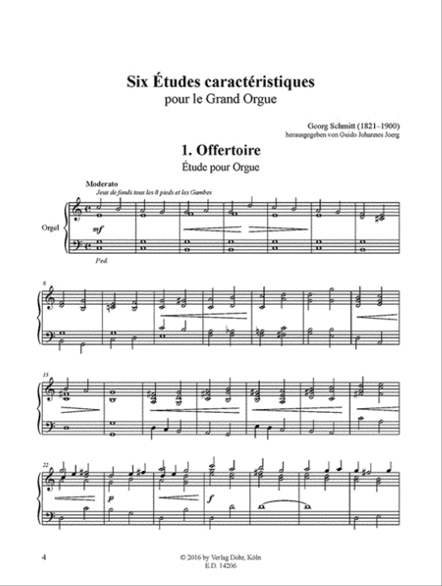 Six Études caractéristiques (aus dem Anhang der 