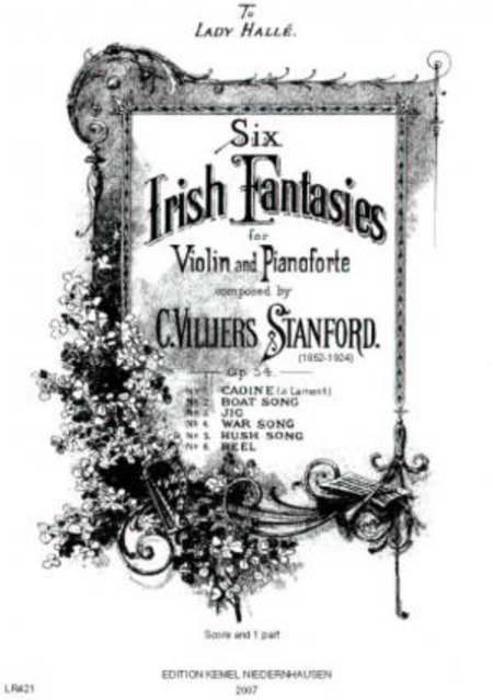 Six Irish fantasies : for violin and pianoforte, op. 54, 1893