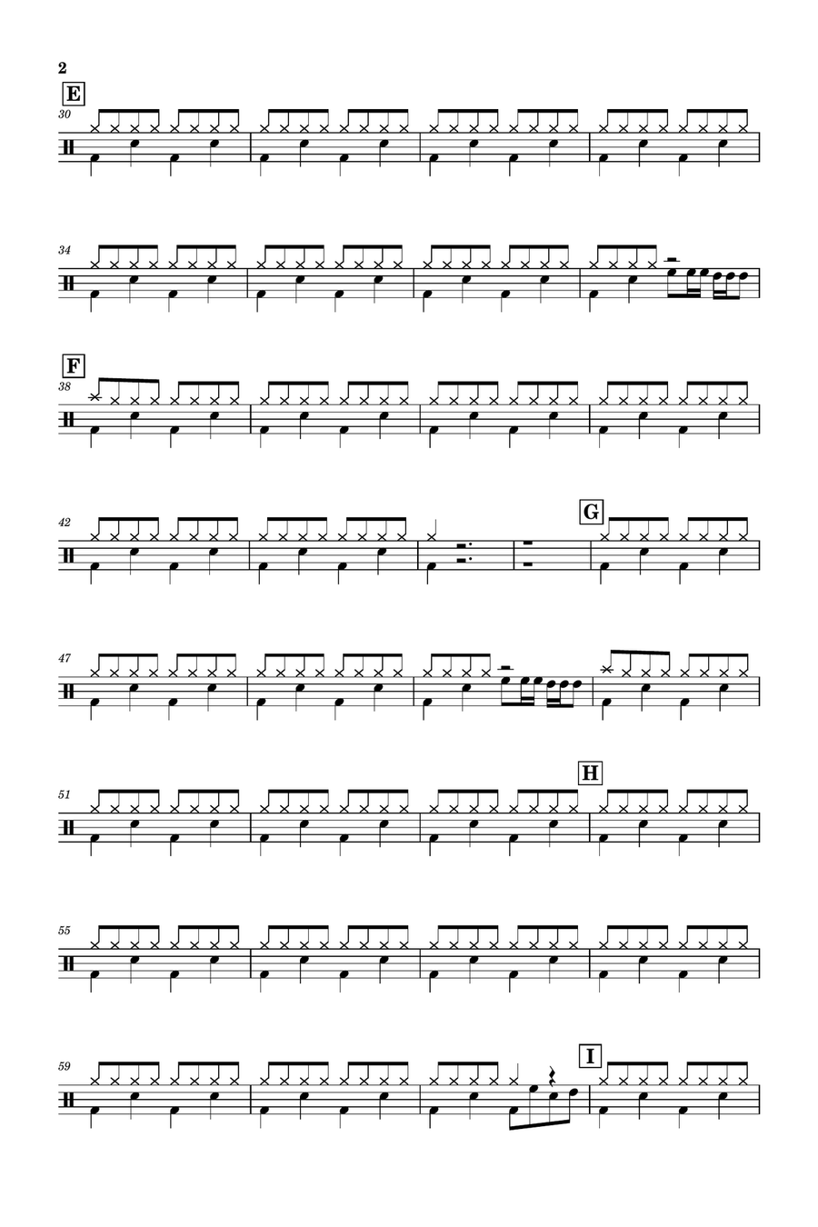 Ob-La-Di, Ob-La-Da Ob-La-Di, Ob-La-Da Drum Set scores gallery preview page 2