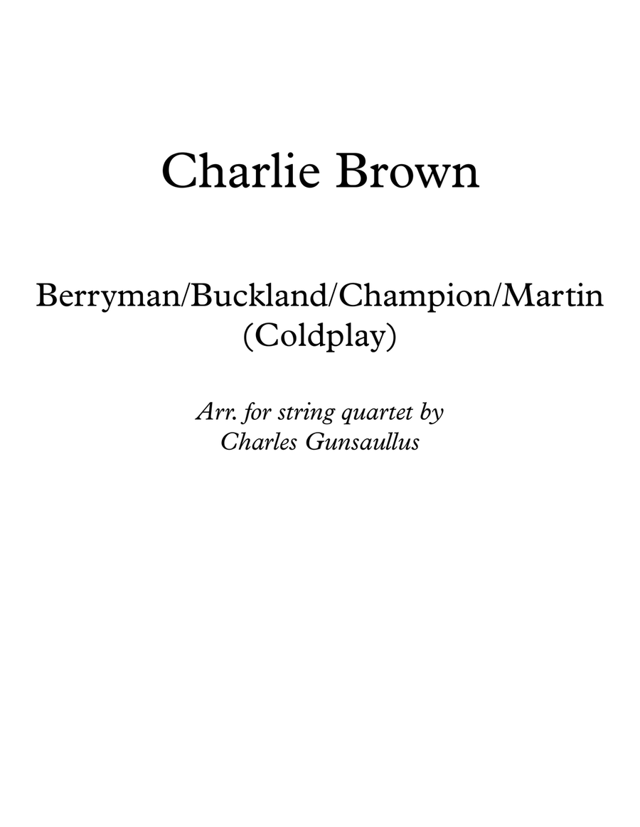 Charlie Brown String Quartet scores gallery preview page 1