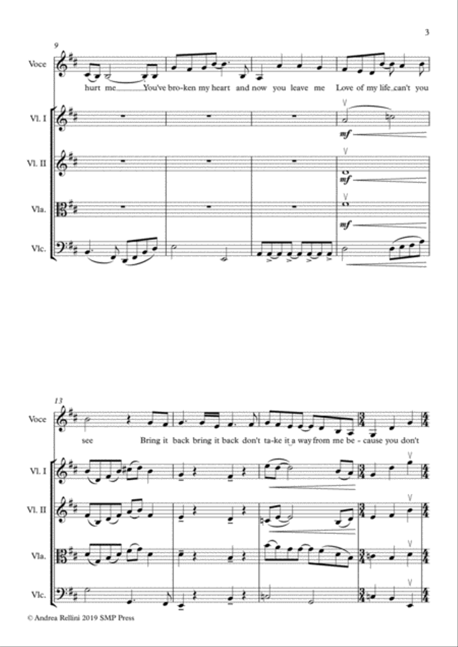 Love Of My Life Love Of My Life Chamber Orchestra scores gallery preview page 3