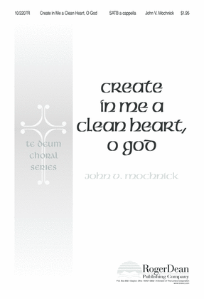 Book cover for Create in Me a Clean Heart, O God