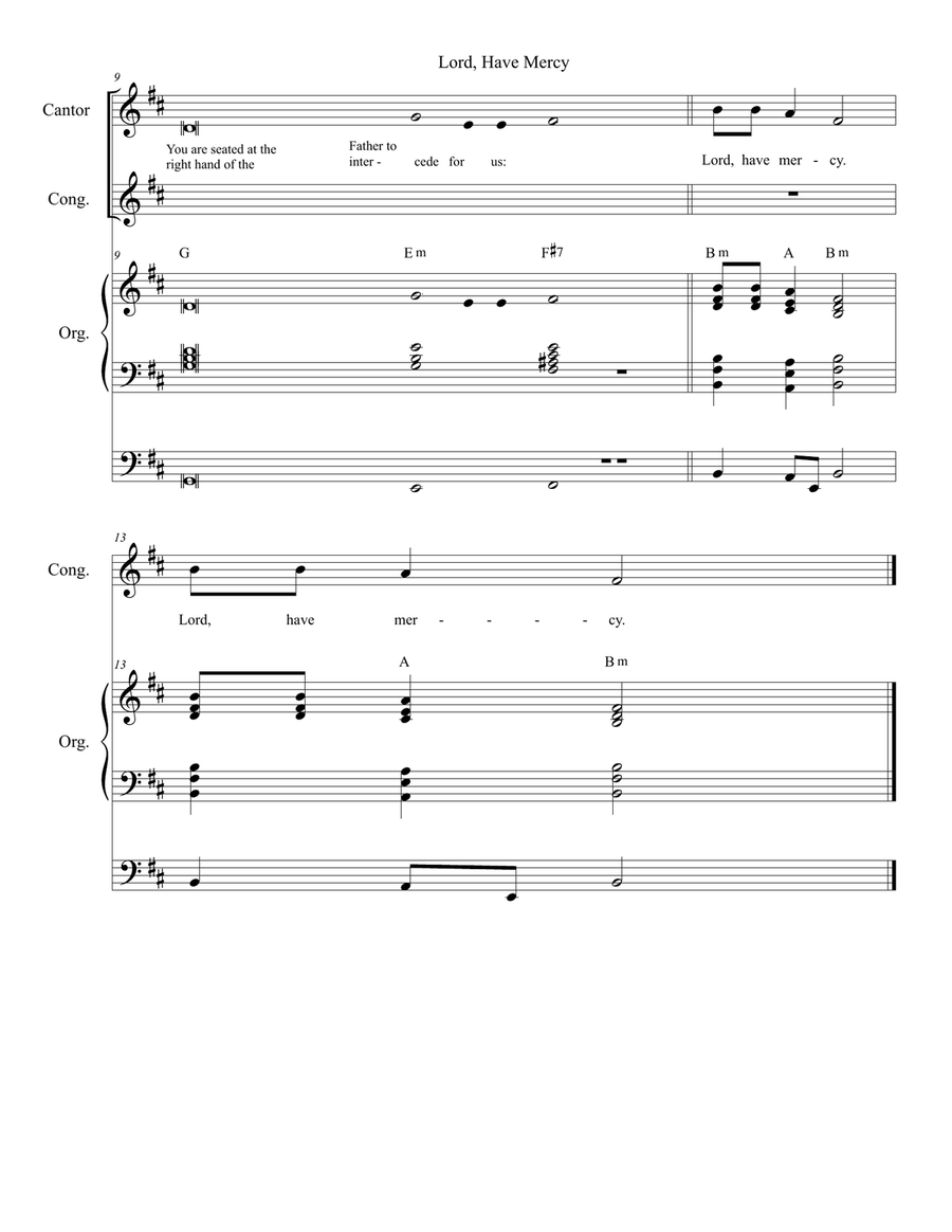 Mass of God the Father (Full Score) 4-Part scores gallery preview page 3