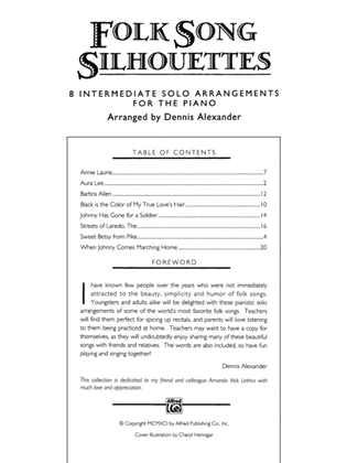 Book cover for Folk Song Silhouettes