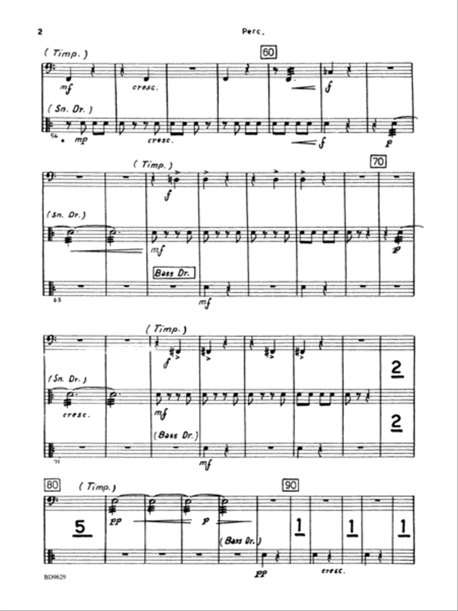 Fantasia for Band: 1st Percussion Concert Band scores gallery preview page 2