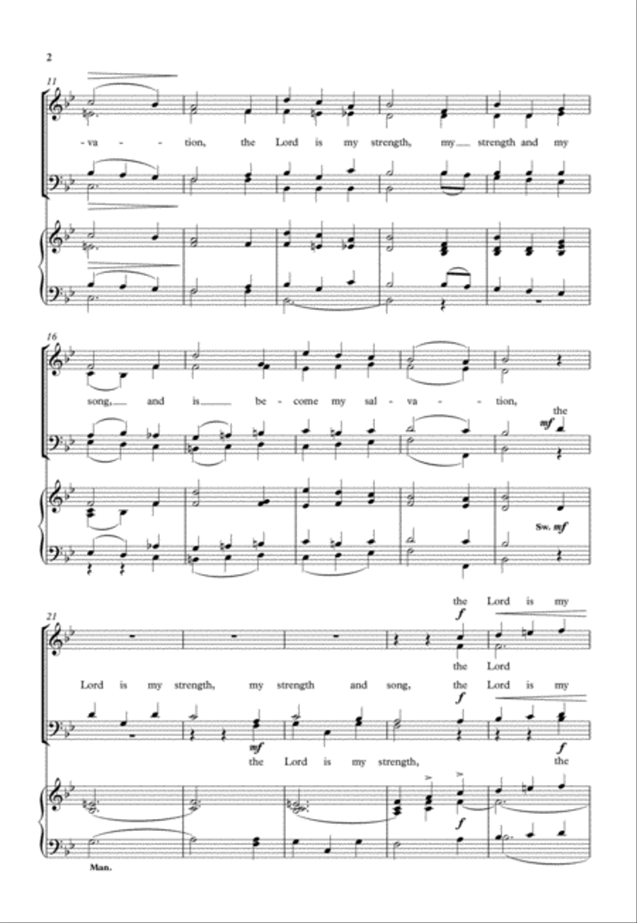 The Lord is my strength The Lord is my strength 4-Part scores gallery preview page 2