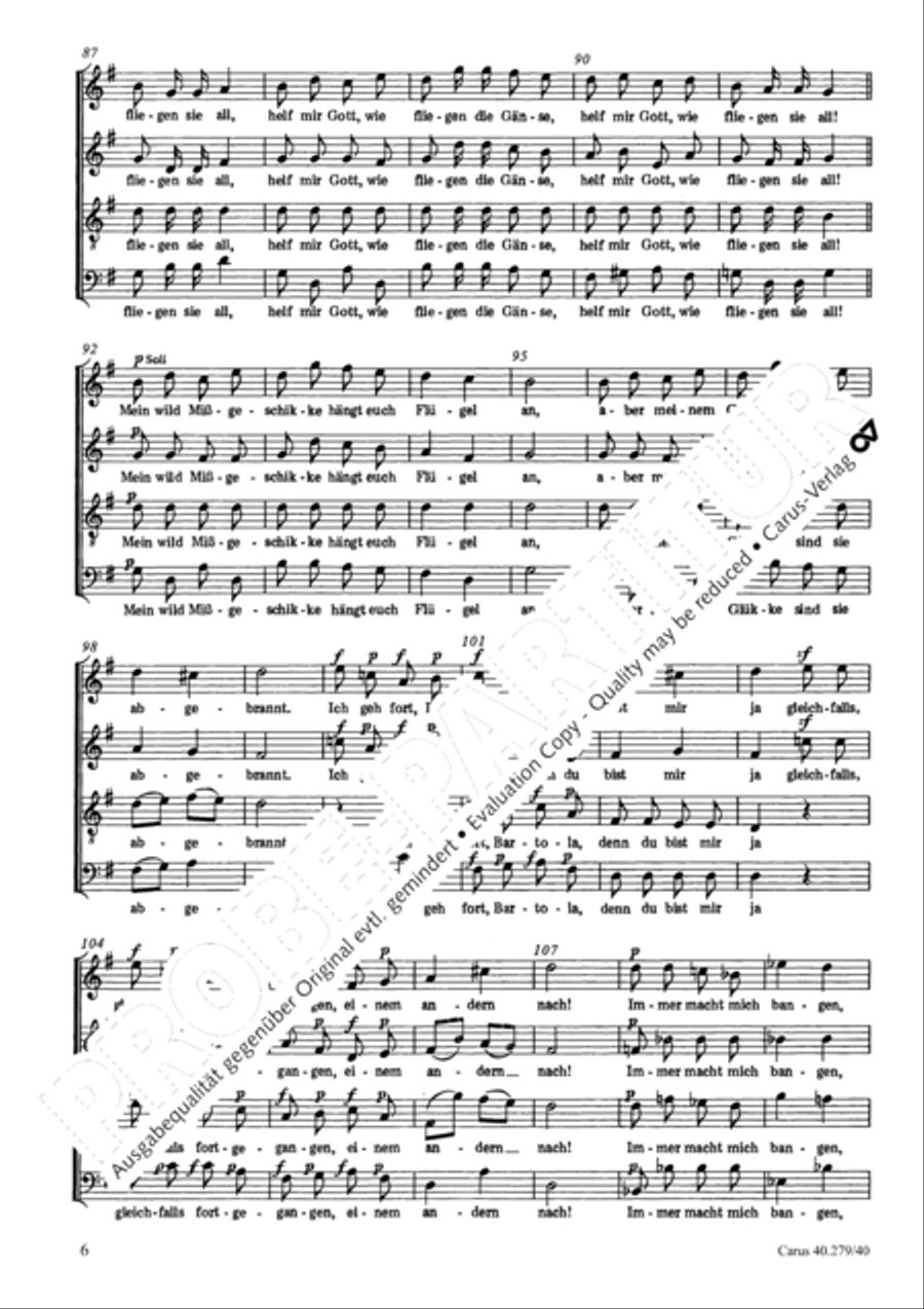 Romanze vom Gansebuben 4-Part scores gallery preview page 7