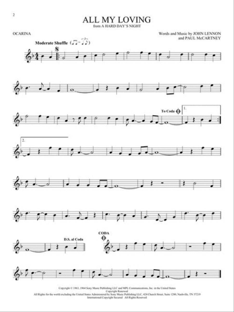 The Beatles for Ocarina The Beatles for Ocarina ocarina scores gallery preview page 4