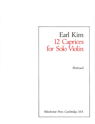 12 Caprices For Solo Violin