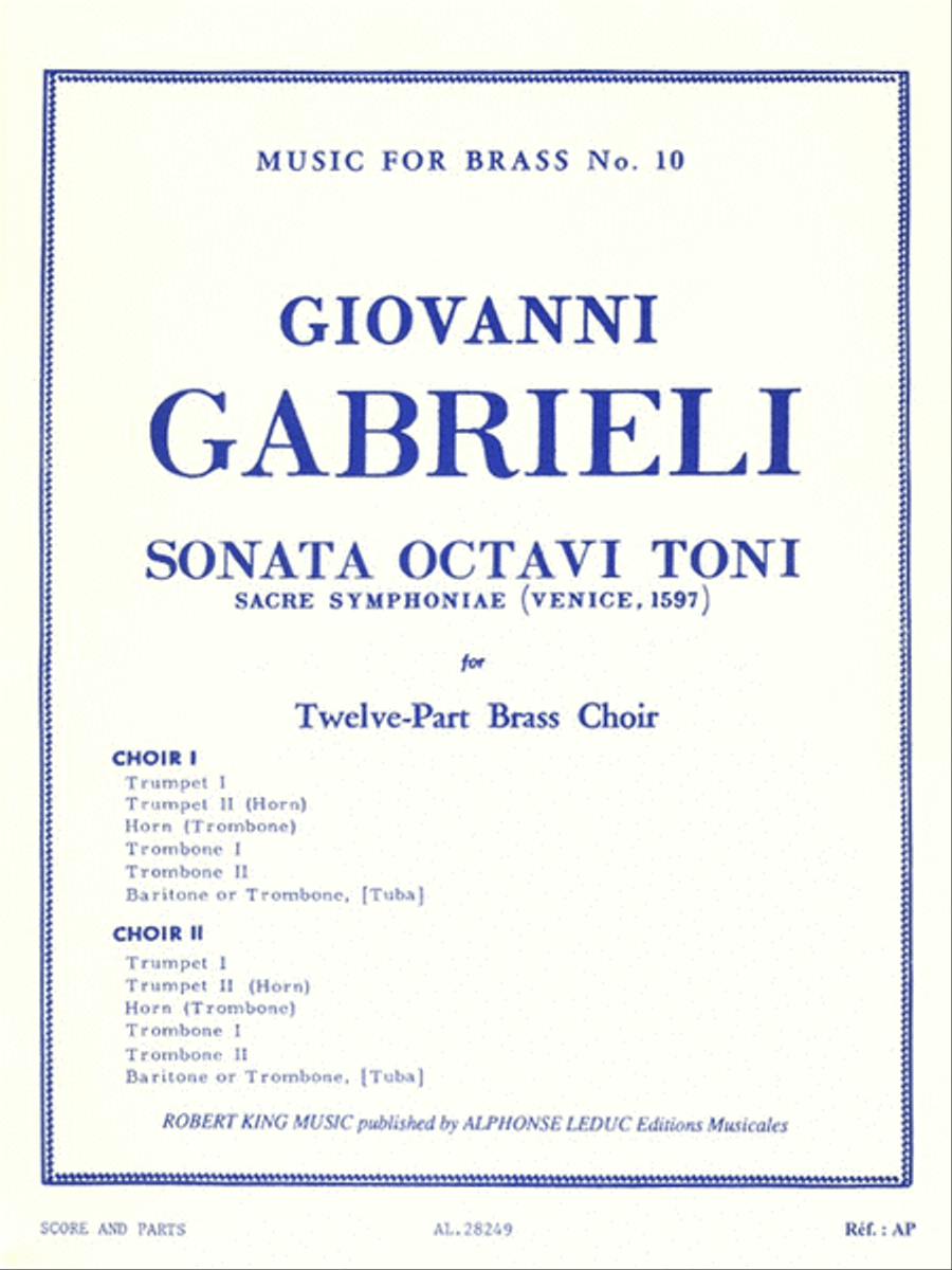 Sonata Octavi Toni Brass Ensemble Sc/pts Mfb 10 Brass Ensemble scores gallery preview page 1