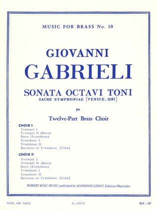 Book cover for Sonata Octavi Toni Brass Ensemble Sc/pts Mfb 10