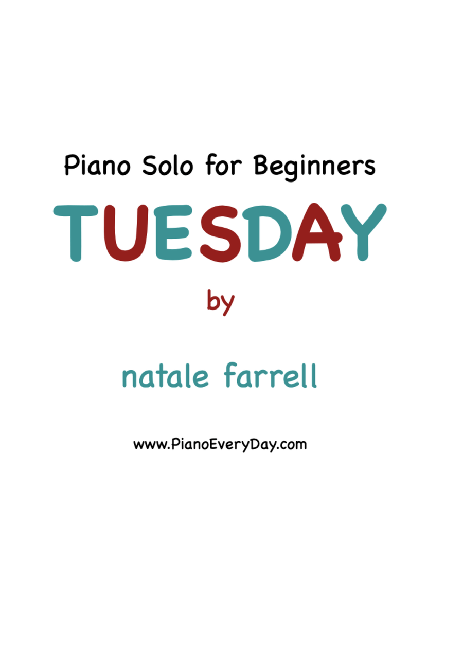 TUESDAY TUESDAY Easy Piano scores gallery preview page 1