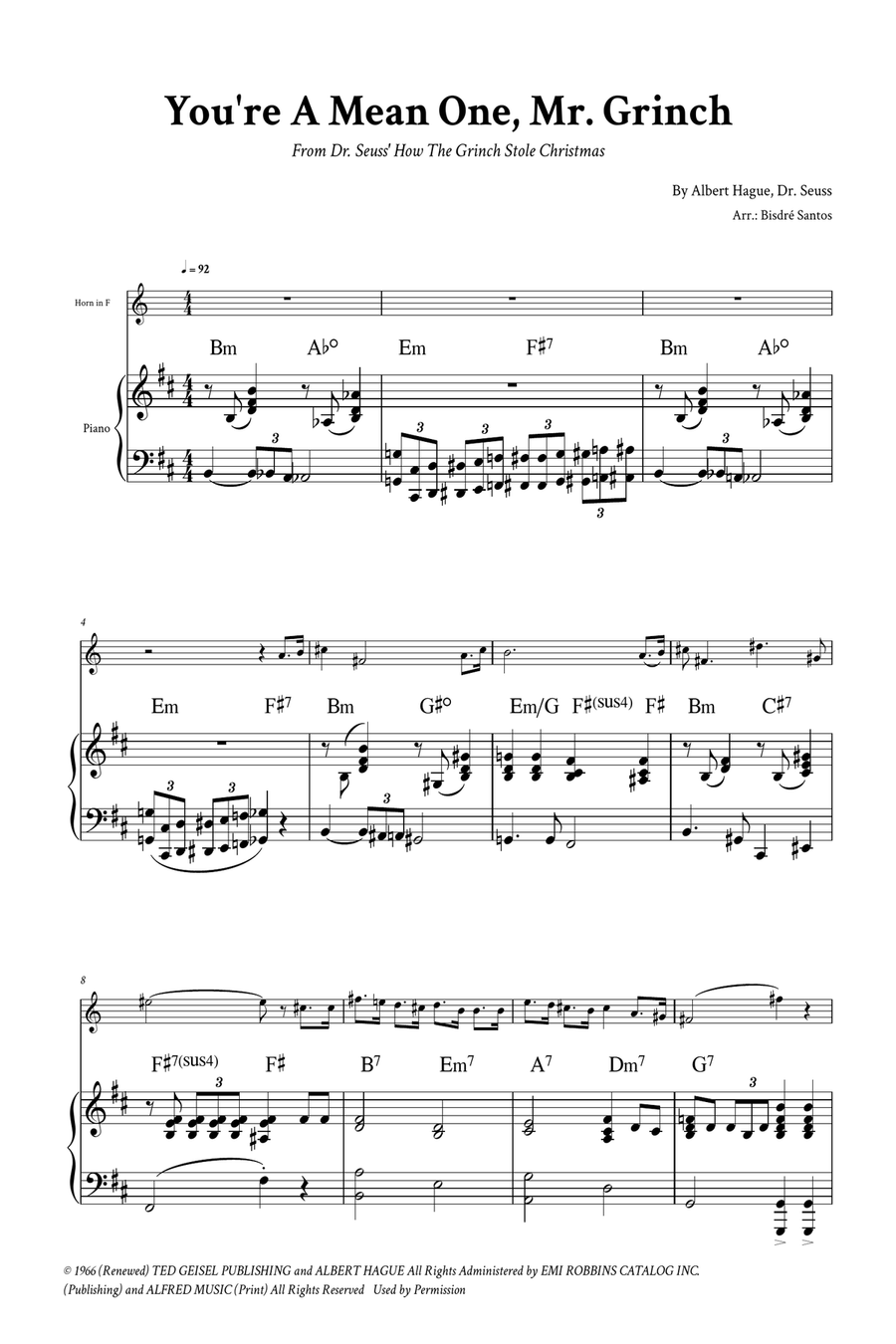 You're A Mean One, Mr. Grinch Piano scores gallery preview page 2