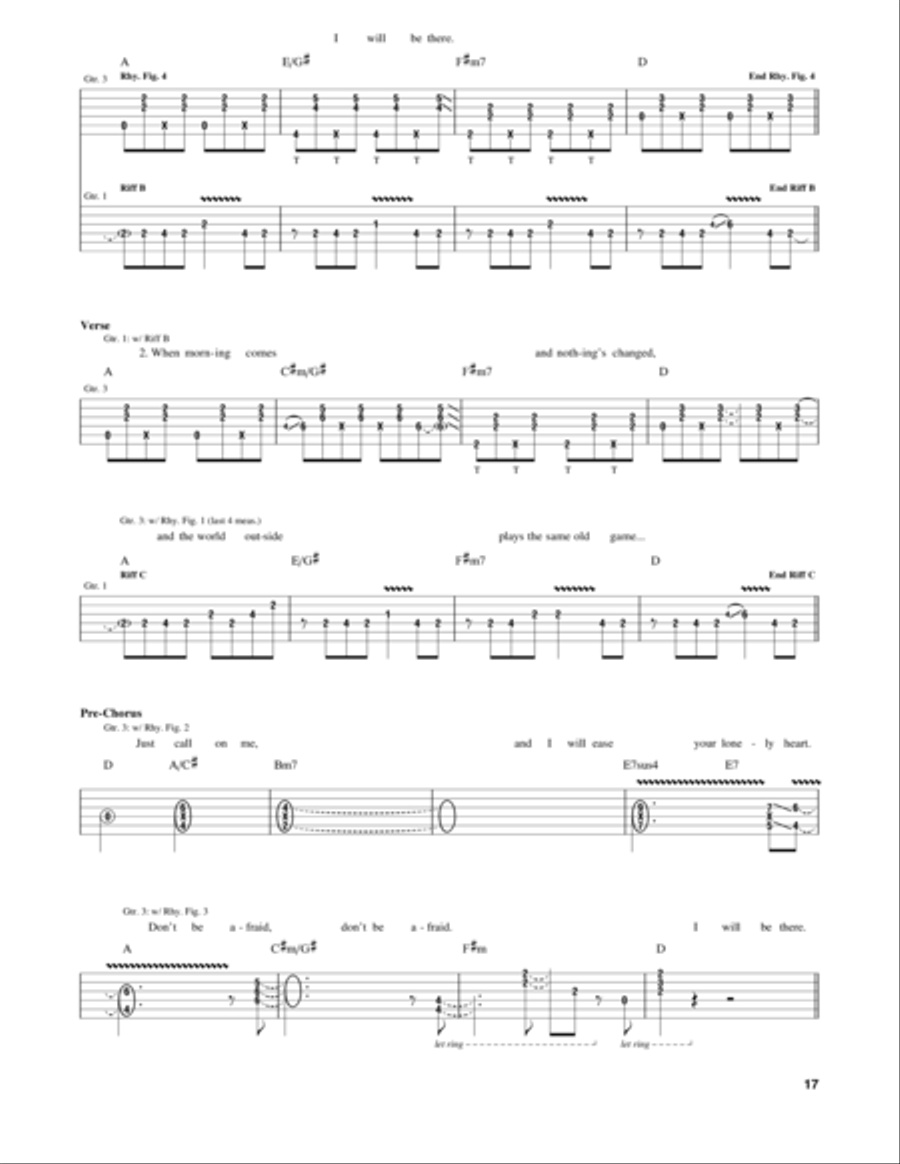 I Will Be There I Will Be There Electric Guitar scores gallery preview page 3