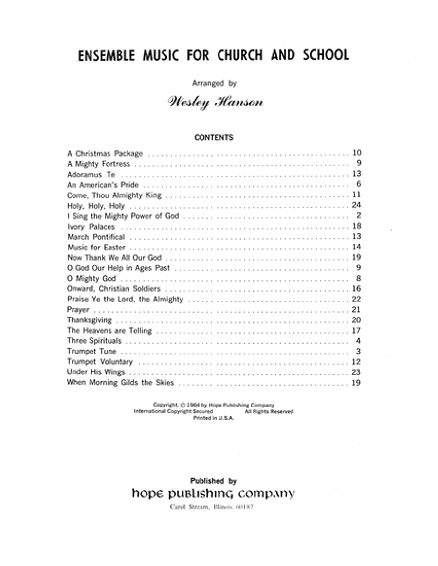 Ensemble Music for Church and School Part scores gallery preview page 3