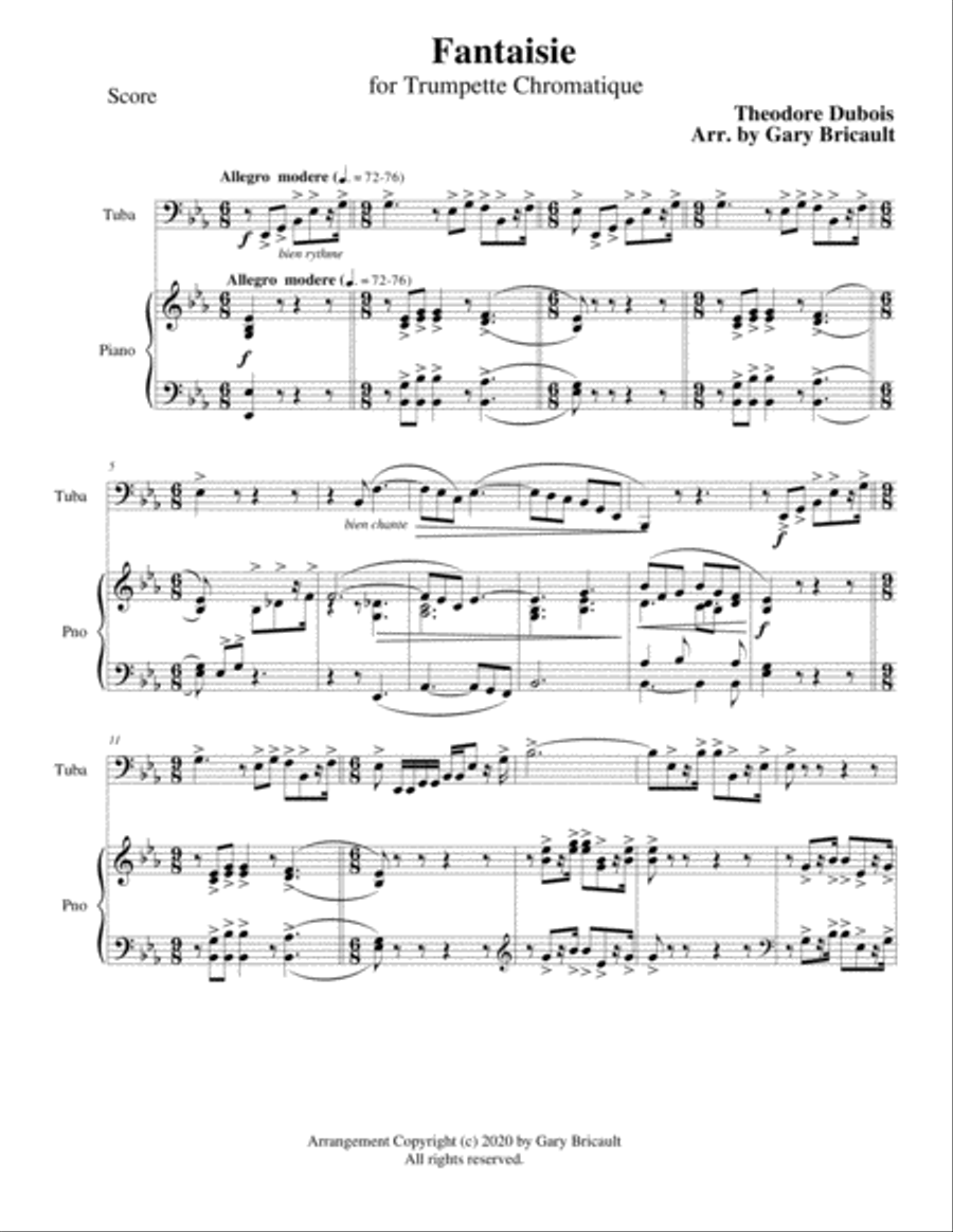 Fantaisie for Trumpet Trumpet scores gallery preview page 1