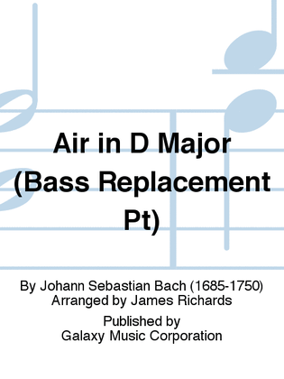 Book cover for Air in D Major (Bass Replacement Pt)