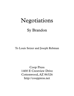 Book cover for Negotiations for Trombone and Harp