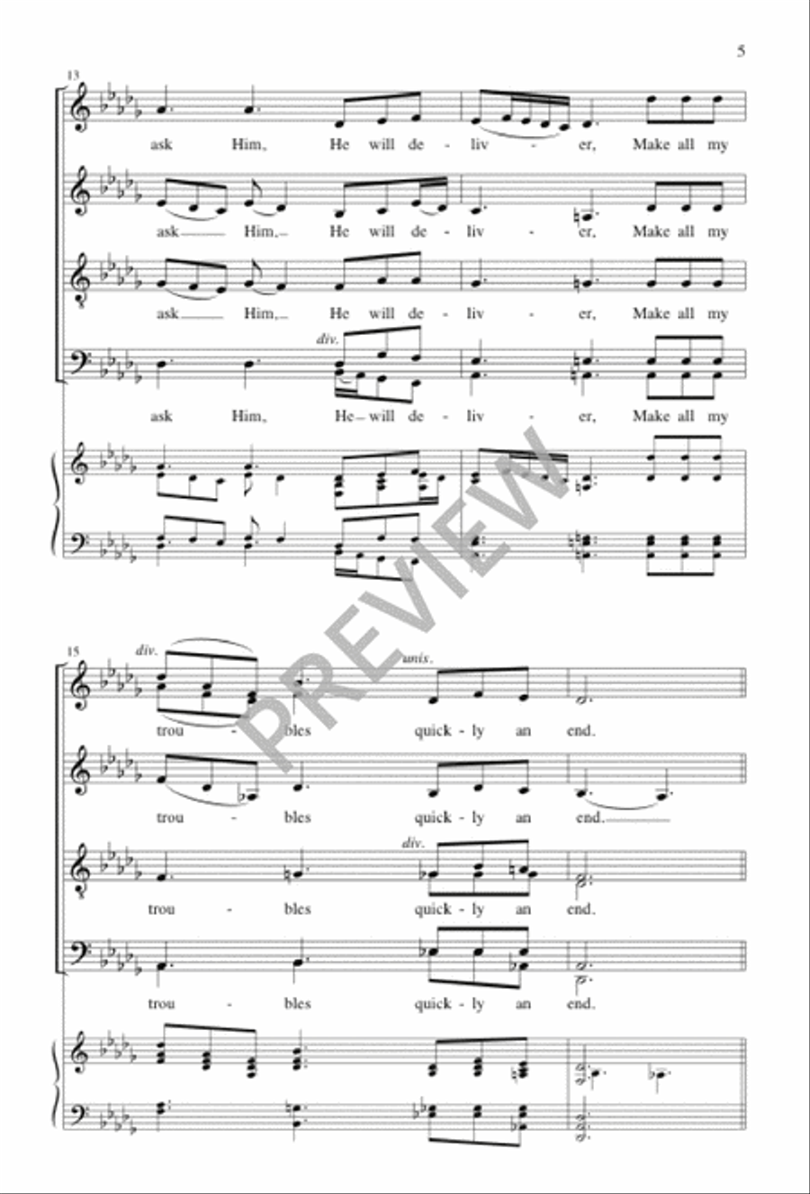 I Must Tell Jesus SSAATTBB scores gallery preview page 5