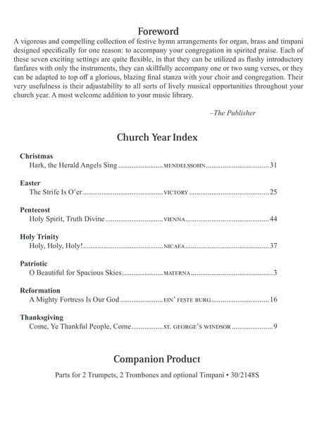 Fanfares and Finales for Congregational Singing