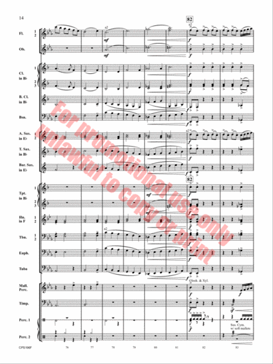 If I Could Fly Concert Band scores gallery preview page 15
