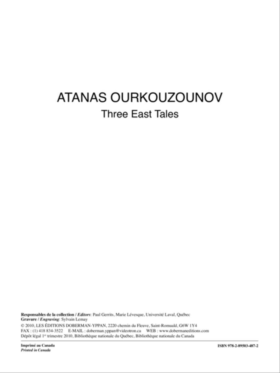 Three East Tales Three East Tales Violin scores gallery preview page 1