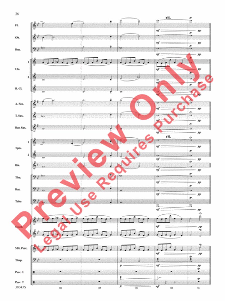 Harry Potter and the Deathly Hallows, Part 2, Selections from Concert Band scores gallery preview page 27