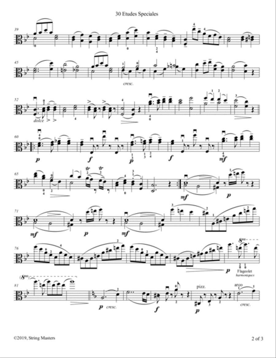 Mazas, Etudes for Viola Op 36, Book 1, No.27 Viola Solo scores gallery preview page 2