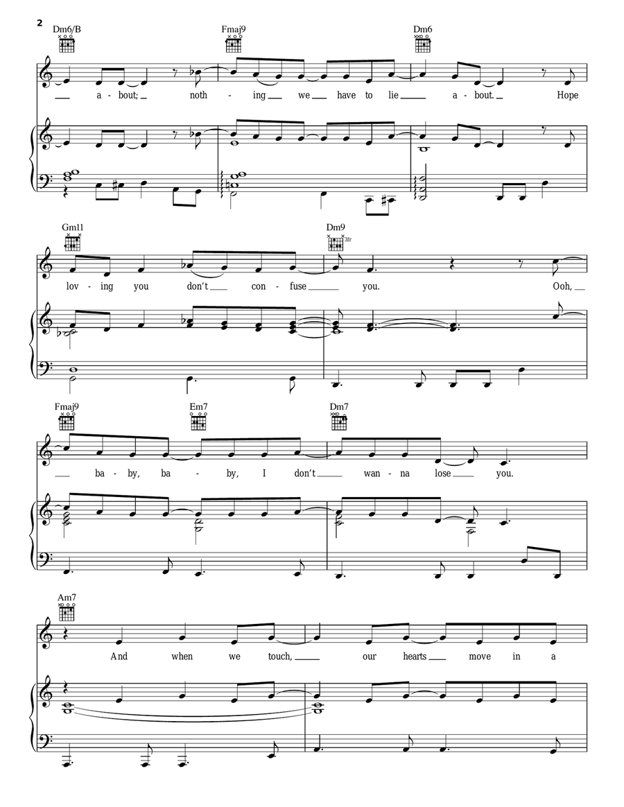 Hooked On Your Love Hooked On Your Love Piano, Vocal, Guitar scores gallery preview page 2