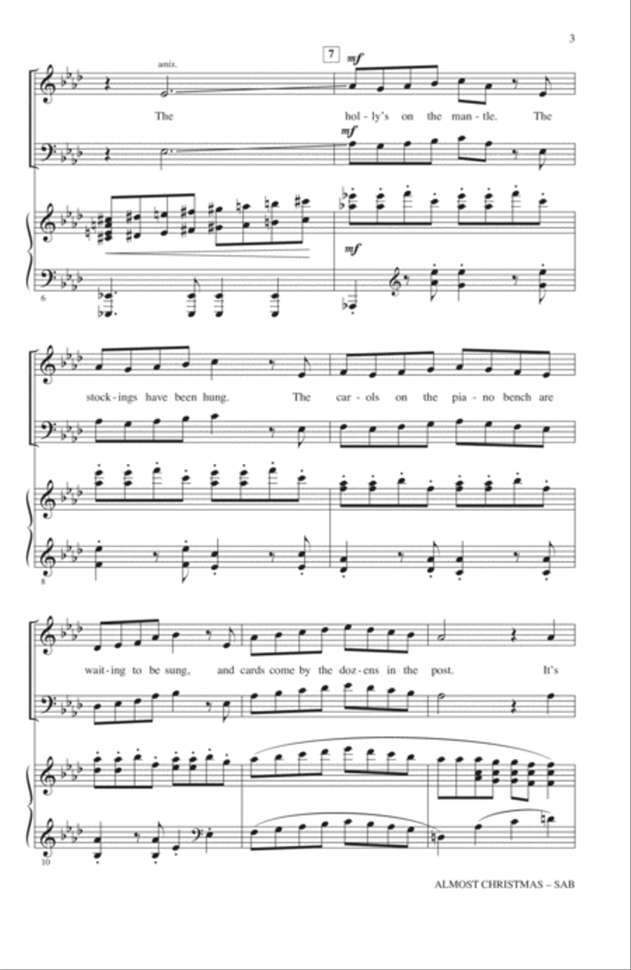 Almost Christmas 3-Part scores gallery preview page 2