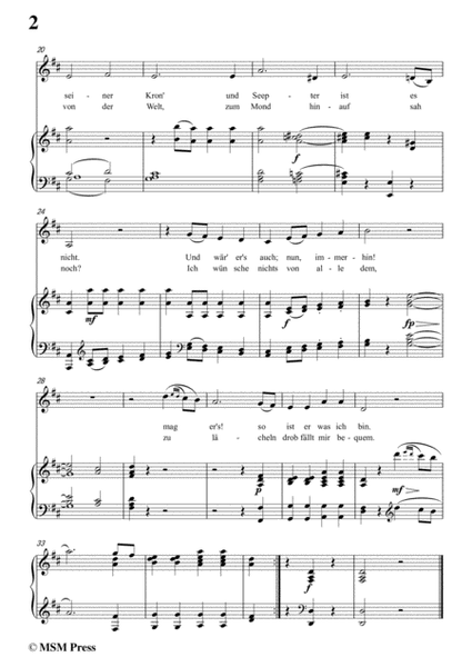 Schubert-Zufriedenheit(Contentment),D.501,in D Major,for Voice&Piano image number null