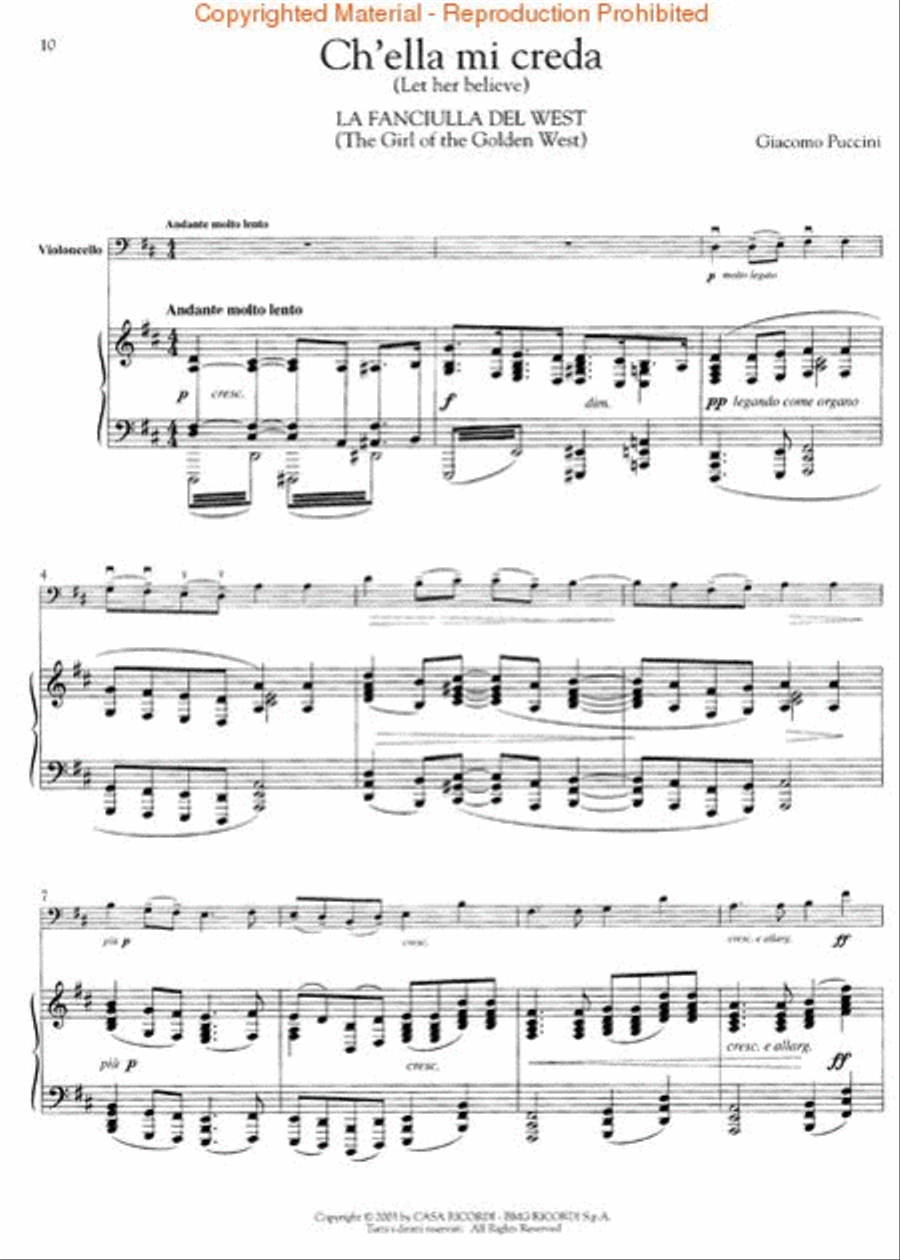 Play Puccini Play Puccini Cello Solo scores gallery preview page 2