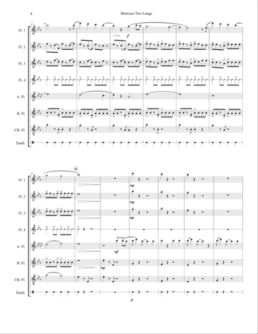 Between Two Lungs Woodwind Ensemble scores gallery preview page 4