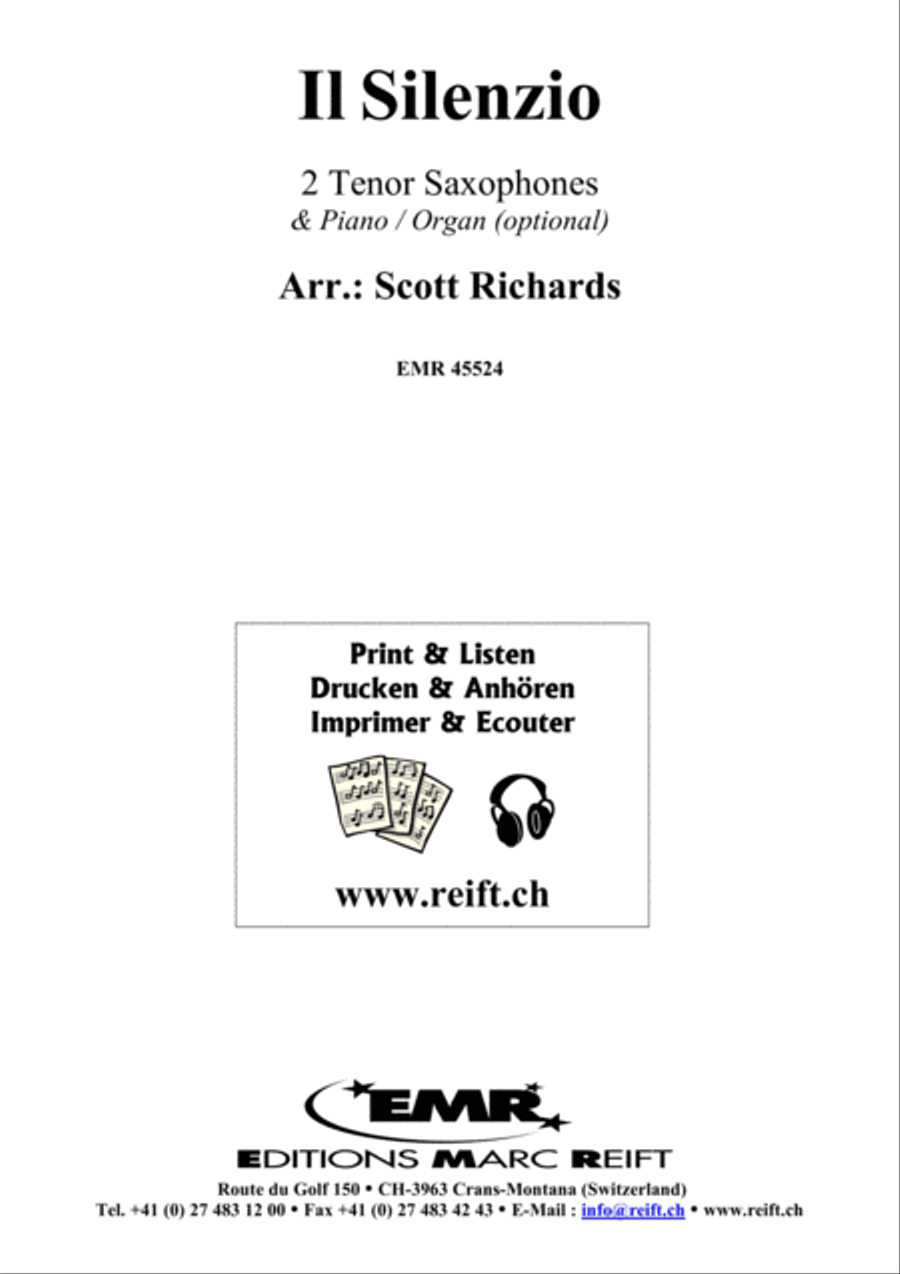 Il Silenzio Tenor Saxophone scores gallery preview page 2