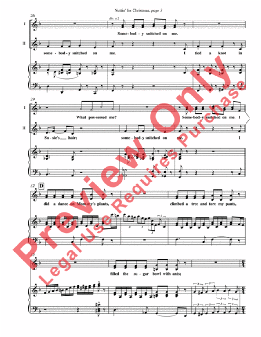 Nuttin' for Christmas Women's Choir scores gallery preview page 5