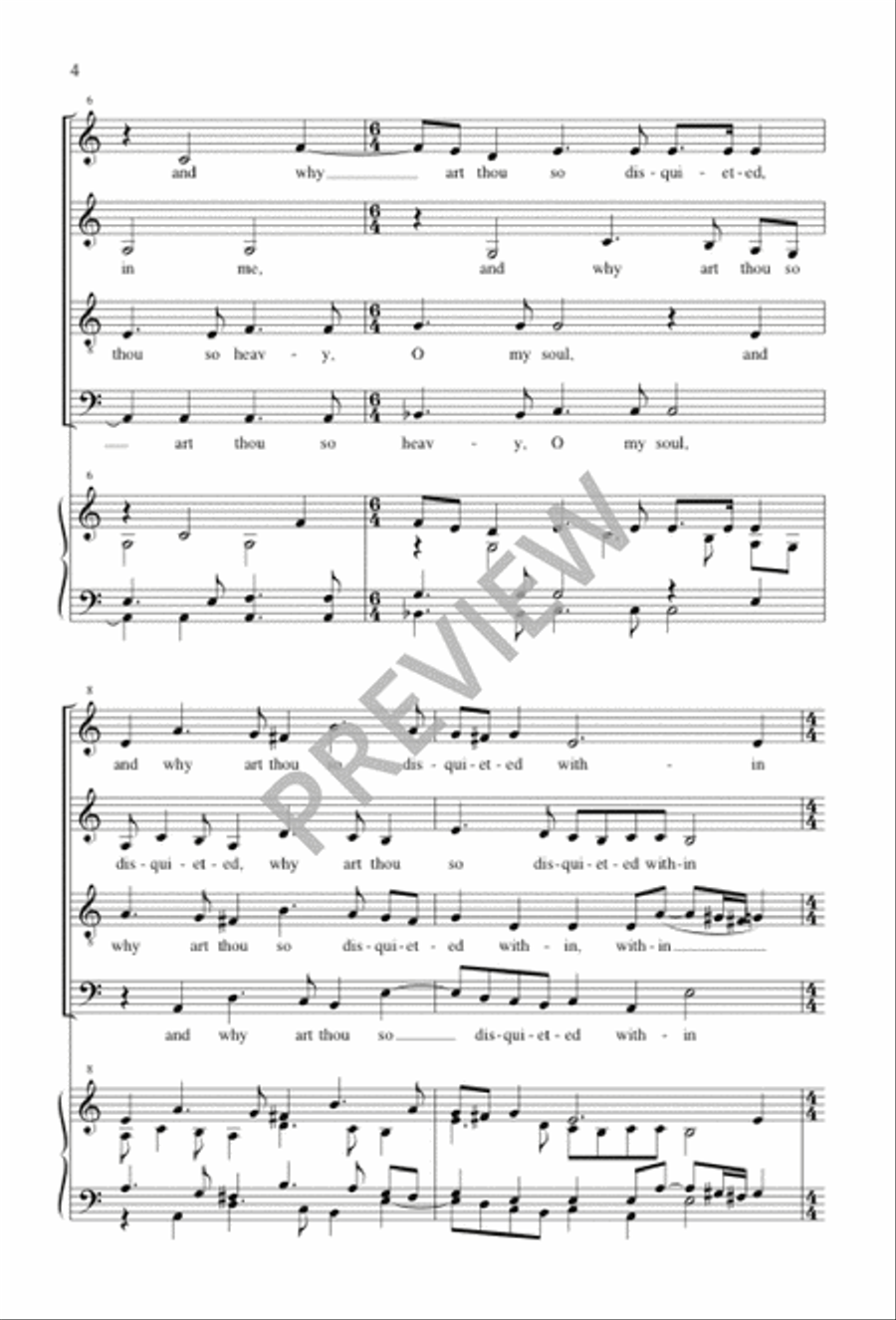 Why Art Thou So Heavy, O My Soul 4-Part scores gallery preview page 5