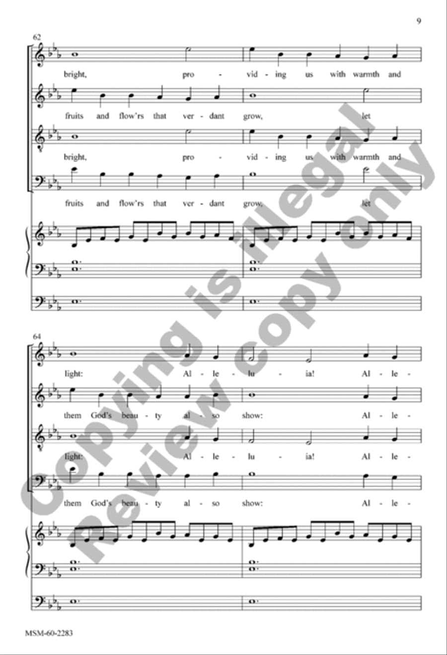 All Creatures of Our God and King (Choral Score) 4-Part scores gallery preview page 9