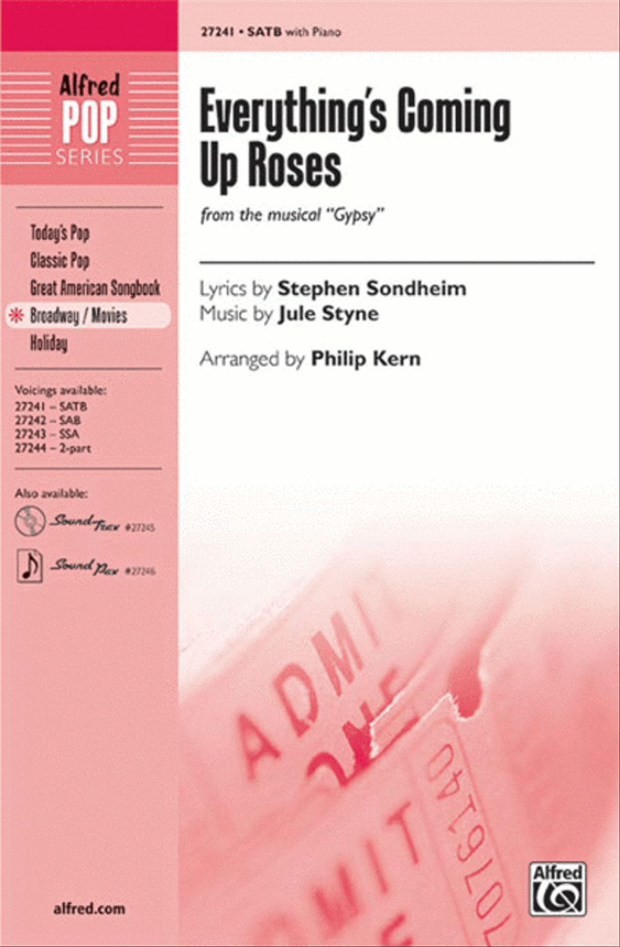 Everything's Coming Up Roses (from Gypsy) 4-Part scores gallery preview page 1