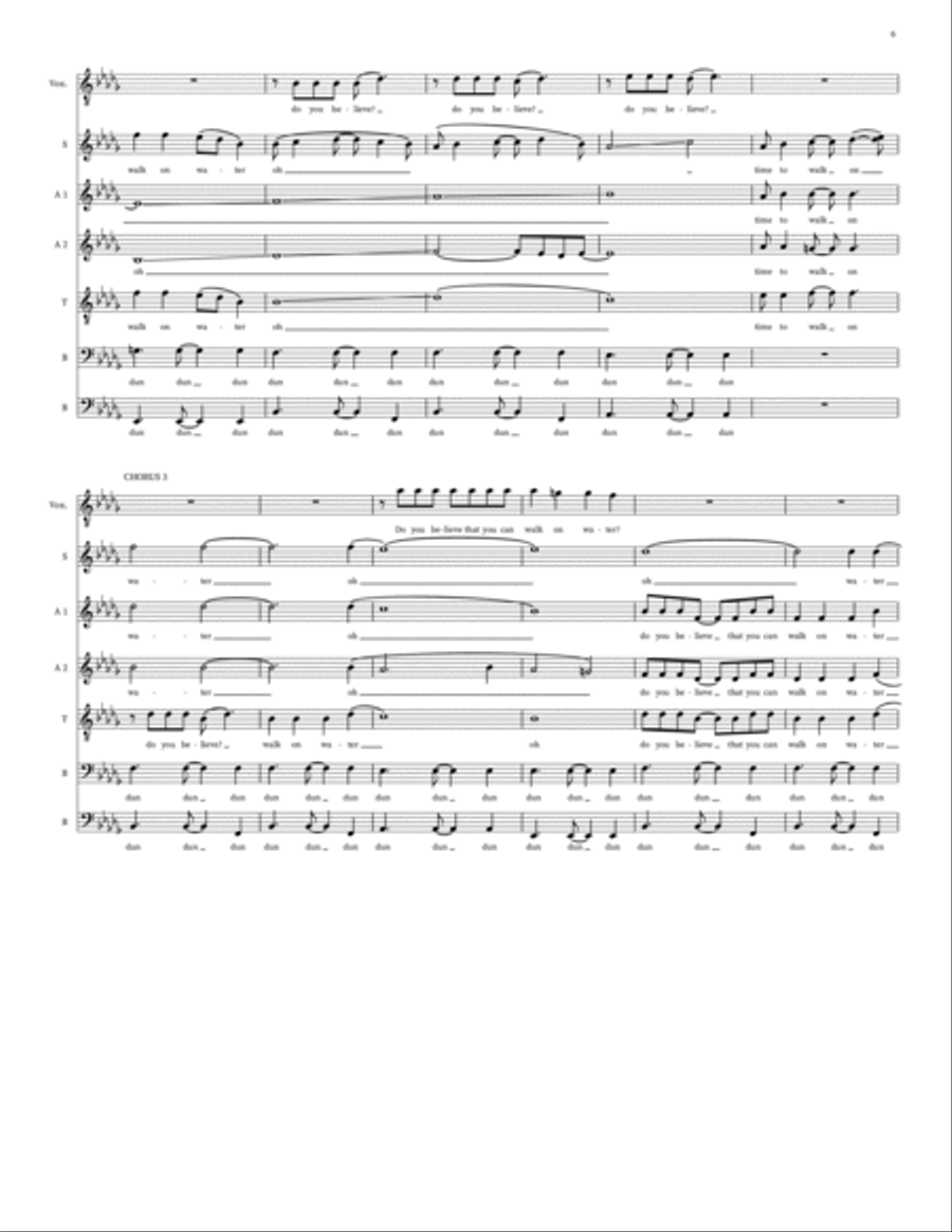 Walk On Water Small Ensemble scores gallery preview page 6